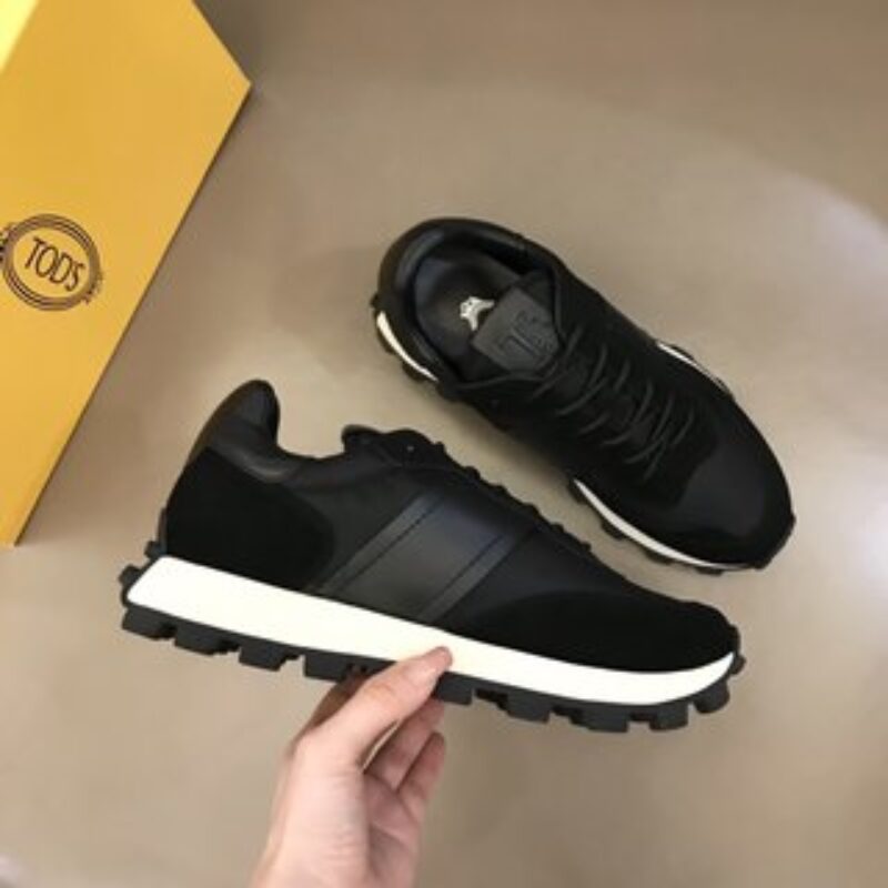 Tod'S托德斯  意大利进口小牛皮拼原版防水布面新款男士休闲运动鞋