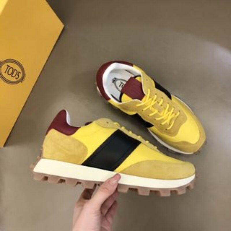 Tod'S托德斯  意大利进口小牛皮拼原版防水布面新款男士休闲运动鞋