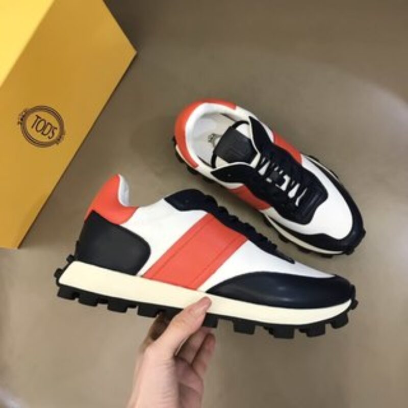 Tod'S托德斯  意大利进口小牛皮拼原版防水布面新款男士休闲运动鞋