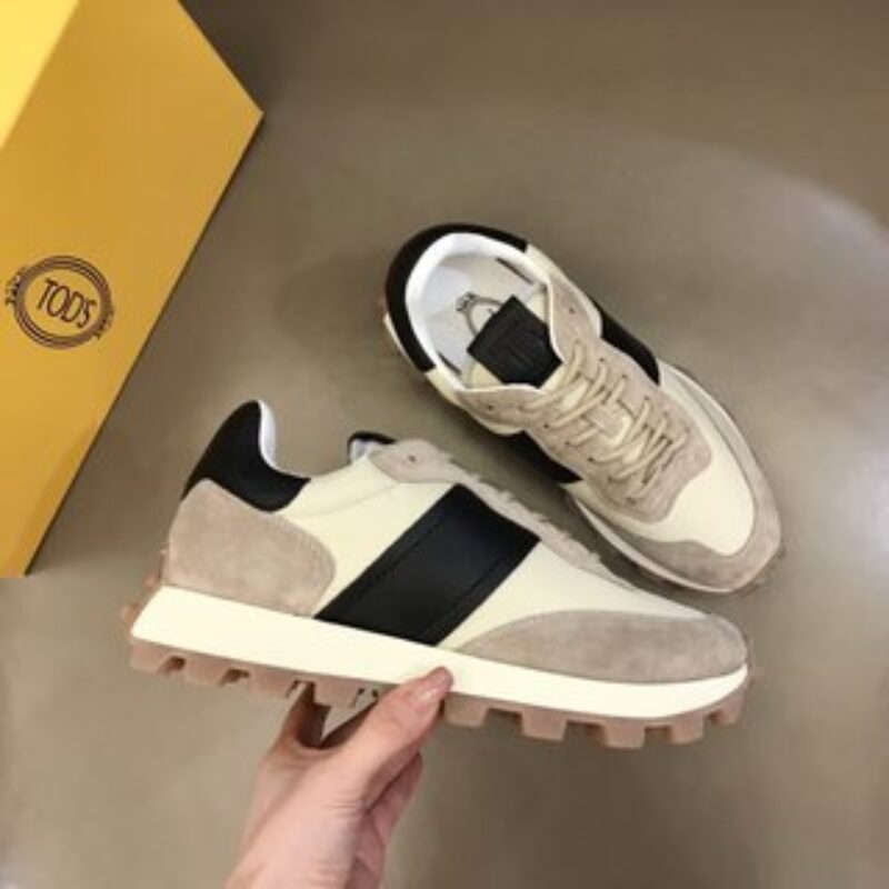 Tod'S托德斯  意大利进口小牛皮拼原版防水布面新款男士休闲运动鞋