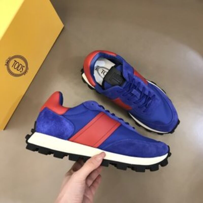 Tod'S托德斯  意大利进口小牛皮拼原版防水布面新款男士休闲运动鞋