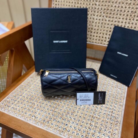 Saint laurent Ysl 𝗦𝗔𝗗𝗘 迷你圆管手袋 699703黑色