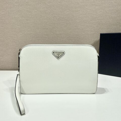 PRADA普拉达进口Saffiano皮革男士手包2VF056