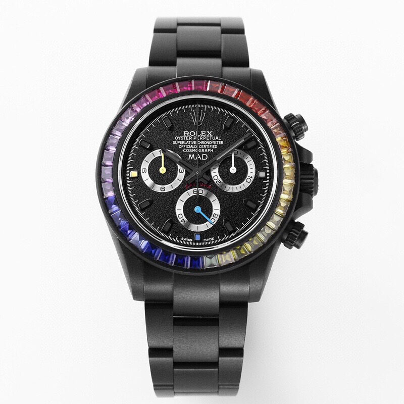 ipk碳黑钢皇劳力士 ROLEX 改装迪通拿7750多功能机械机芯腕表