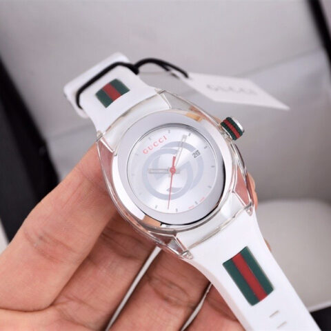 Gucci SYNC情侣款透明款石英表