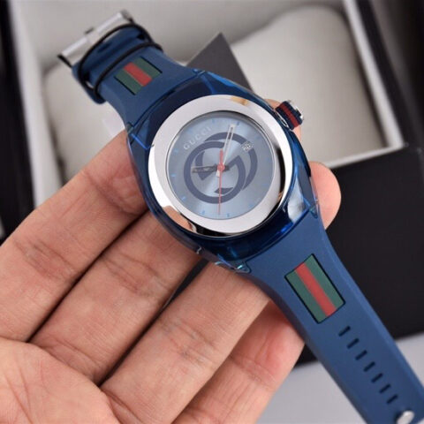Gucci SYNC情侣款透明款石英表