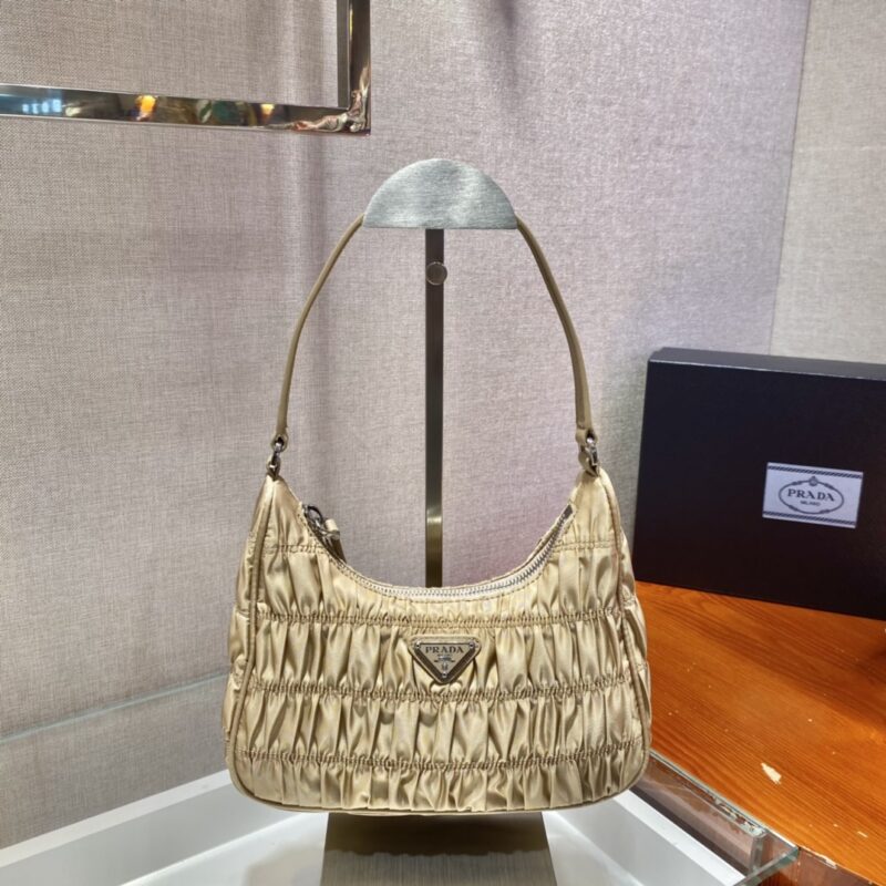 PRADA普拉达nylon 皱褶Hobo手拎/腋下包1NE204