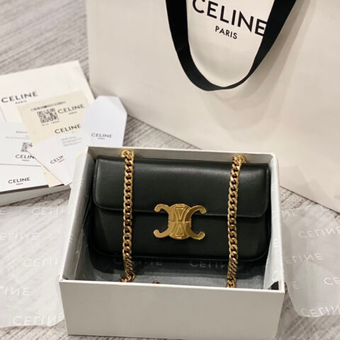 CELINE 秀场新品 最新经典款链条腋下包 197992黑