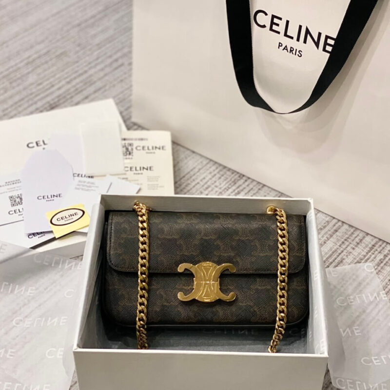CELINE 秀场新品 最新经典款链条腋下包 197992老花