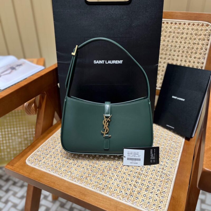 Saint laurent Ysl LE 5 À 7 平纹腋下包 657228绿色