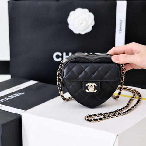 CHANEL 2022cc春夏爆款爱心包 AP2784黑色