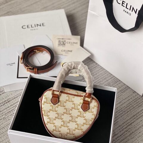 CELINE 2022年情人节限量新年胶囊系列心形手包 198222白花