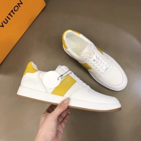 LV/路易威登   彩色牛皮拼接进口透气高密度网面男士经典休闲运动鞋