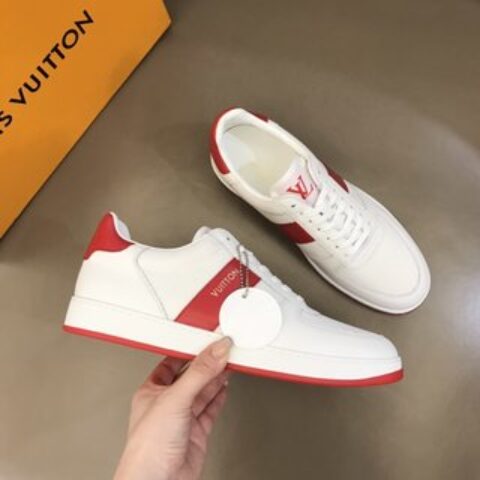 LV/路易威登   彩色牛皮拼接进口透气高密度网面男士经典休闲运动鞋