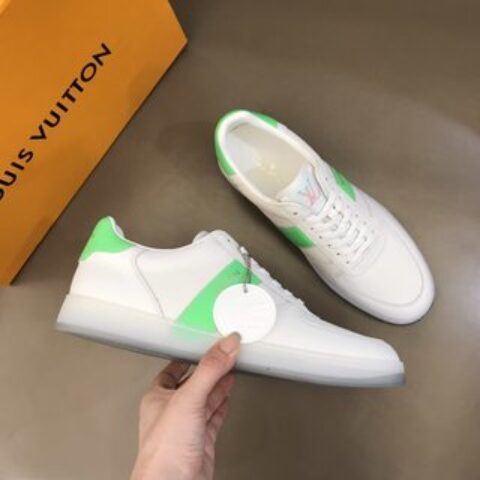 LV/路易威登   彩色牛皮拼接进口透气高密度网面男士经典休闲运动鞋