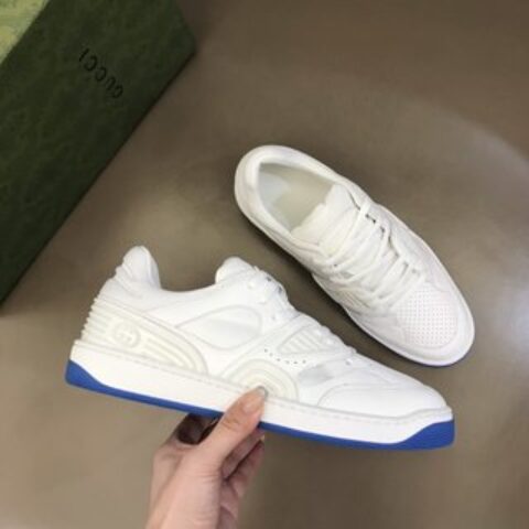 Gucci古驰   橡胶互扣式双GBasket 男士低帮运动鞋