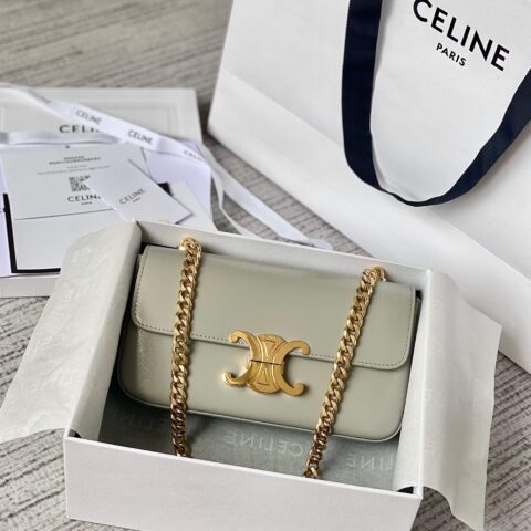 CELINE 秀场新品 最新经典款链条腋下包 197992灰