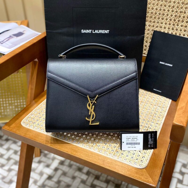 Saint Laurent Ysl CASSANDRA鱼子酱纹手拎包 578000黑色