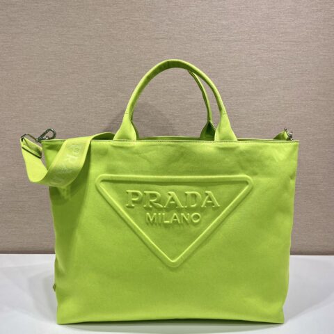 PRADA普拉达进口帆布面料托特包2VG081