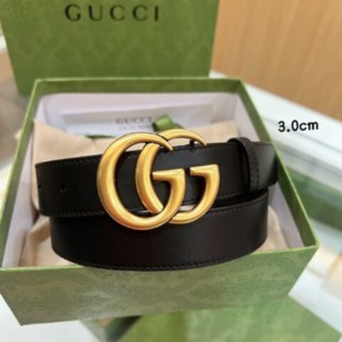 Gucci古驰   双面精选头层牛皮GG款腰带
