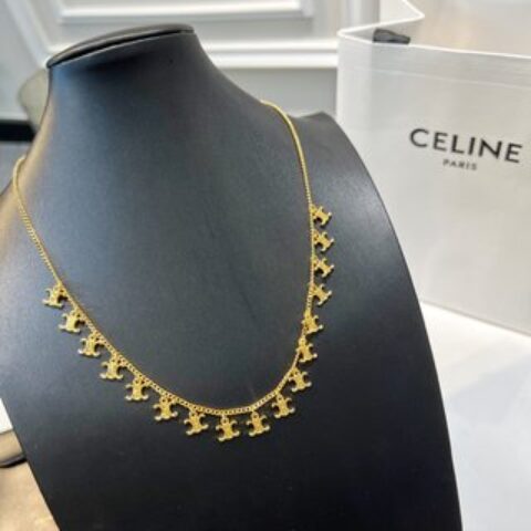 Celine赛琳凯旋门流苏项链 耳钉耳环