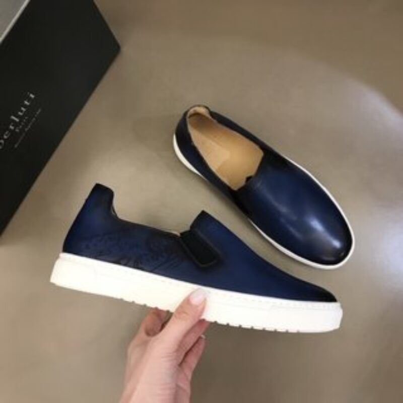Berlui/布鲁缇布鲁   提手工擦色休闲皮鞋