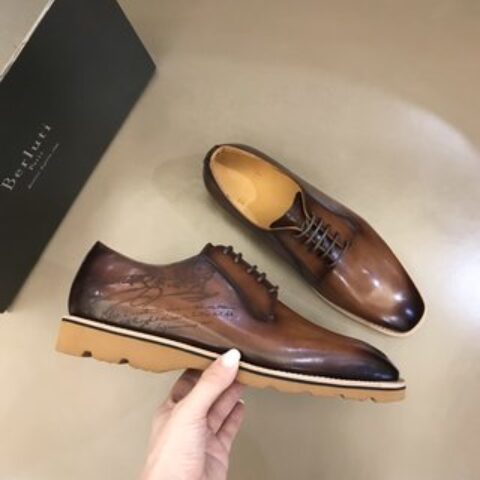 Berluti/布鲁提  2022新款来袭  进口牛皮材质纯手工重复擦色皮鞋