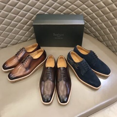 Berluti/布鲁提  2022新款来袭  进口牛皮材质纯手工重复擦色皮鞋