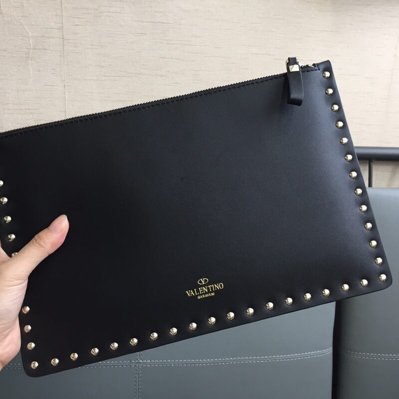 Valentino华伦天奴进口平纹牛皮手拿包0419