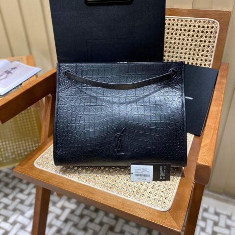 YSL NIKI SHOPPING BAG 33CM 577999黑色鳄鱼纹