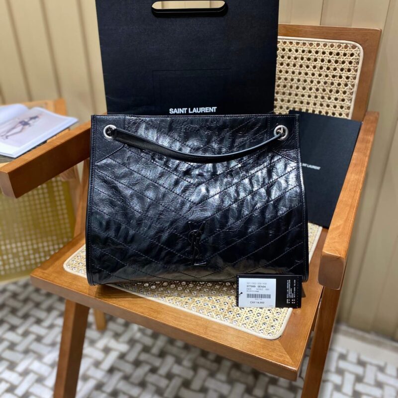 YSL NIKI SHOPPING BAG 33CM 577999黑色油蜡牛皮