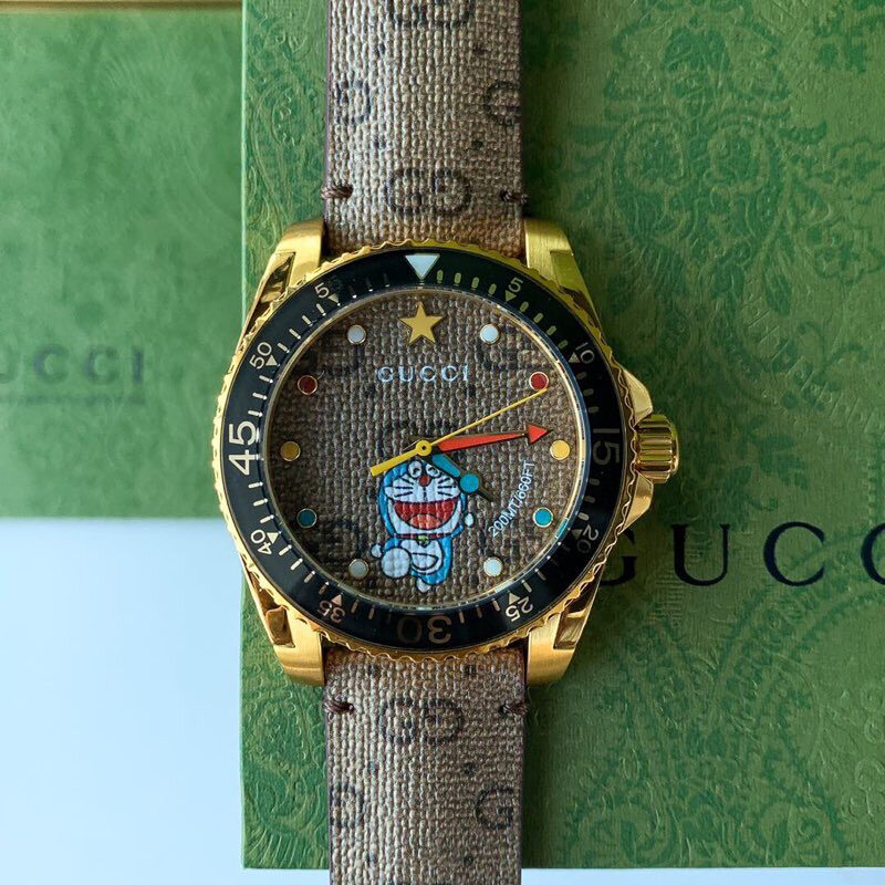 古驰 Gucci多拉A梦联名限定款Doraemon×Gucci联名系列GucciDive腕表