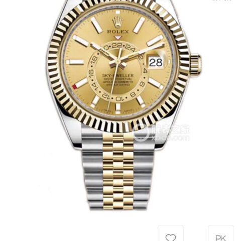 H8劳力士纵航者系列Rolex Sky-Dweller 天行者劳力士Ring Command三角坑纹五株链条腕表