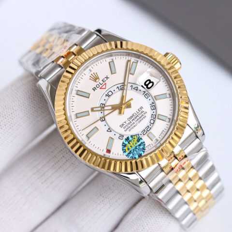 H8劳力士纵航者系列Rolex Sky-Dweller 天行者劳力士Ring Command三角坑纹五株链条腕表