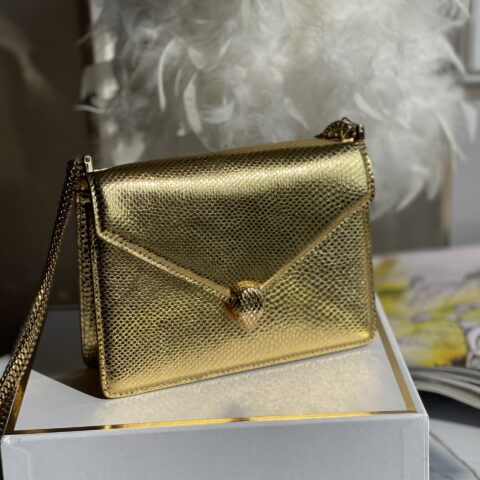 BVLGARI宝格丽Serpenti Forever系列限量款水蛇皮材质链条包290544