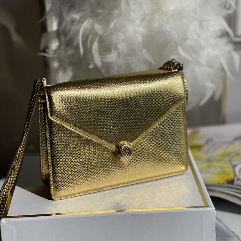 BVLGARI宝格丽Serpenti Forever系列限量款水蛇皮材质链条包290544