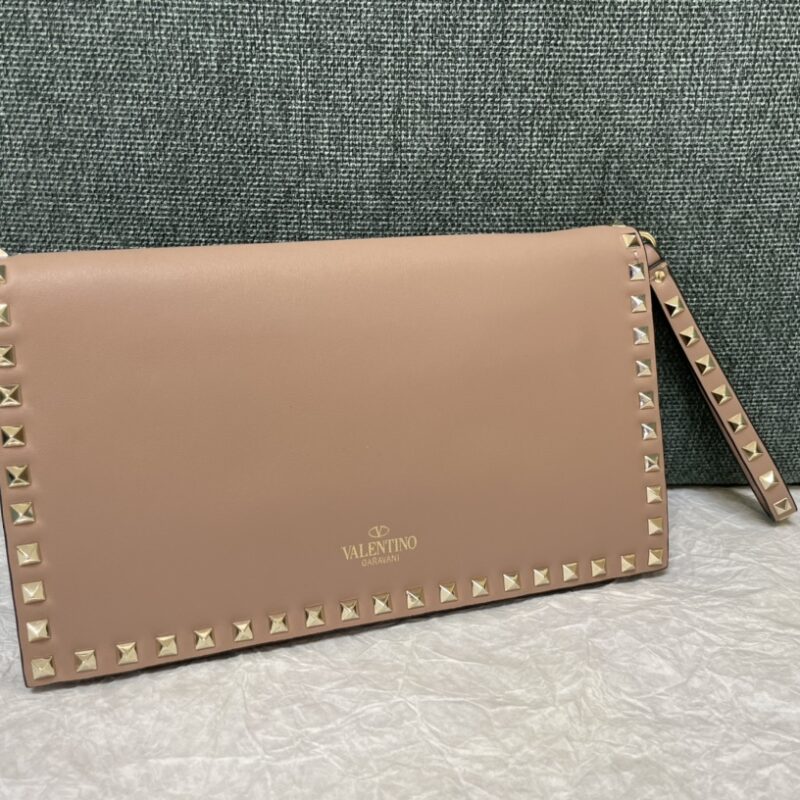 valentino华伦天奴进口南非牛皮铆钉手包1318