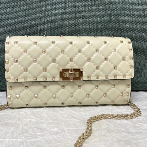 valentino华伦天奴铆钉羊皮单肩包手包0137