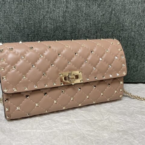 valentino华伦天奴铆钉羊皮单肩包手包0137