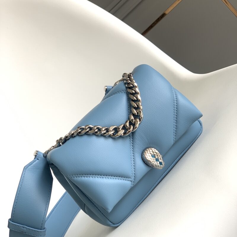 BVLGARI宝格丽马特拉塞凸纹几何图案小牛皮斜挎包291085