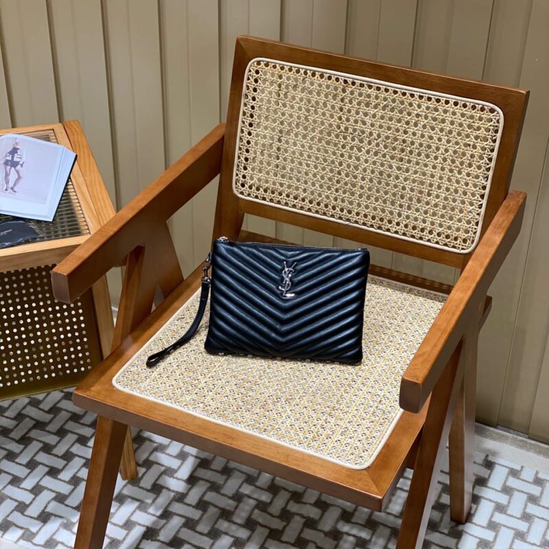 YSL MONOGRAM 24CM 小号手包 379039黑色/银扣