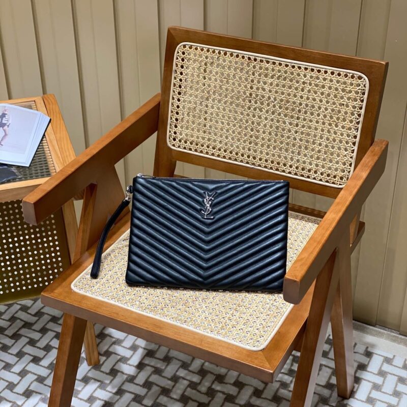 YSL MONOGRAM 30CM 中号手包 559193黑色/银扣