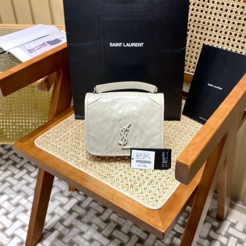 YSL 𝑛𝑖𝑘𝑖 𝑐𝘩𝑎𝑖𝑛 𝑤𝑎𝑙𝑙𝑒𝑡链条小挎包 583103奶白色