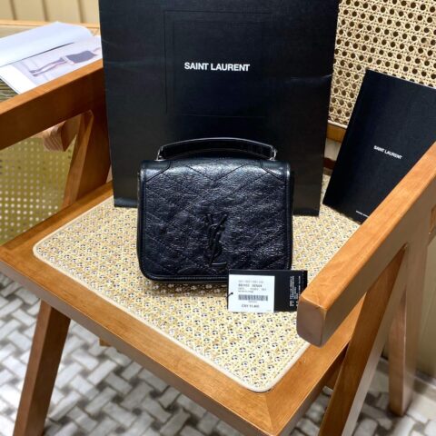 YSL 𝑛𝑖𝑘𝑖 𝑐𝘩𝑎𝑖𝑛 𝑤𝑎𝑙𝑙𝑒𝑡链条小挎包 583103黑色