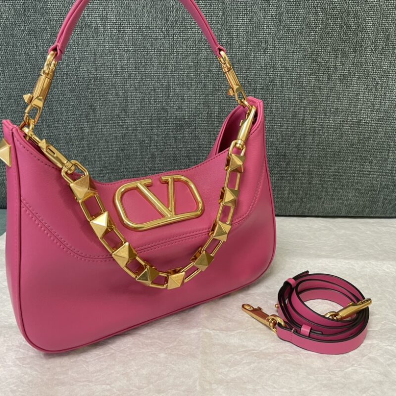 Valentino华伦天奴GaravaniStudSign软皮革HOBO包0570