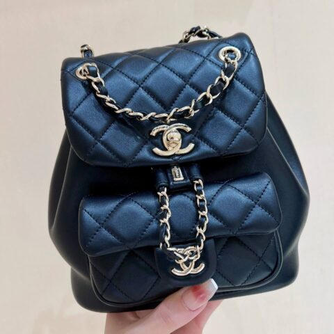 CHANEL 22A 高级手工坊系列双肩包 AS2908黑色