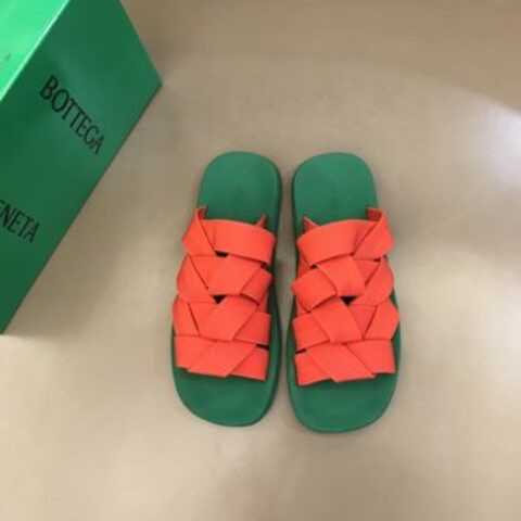 BV葆蝶家   进口纯棉原版织带材质春夏手工编织拖鞋