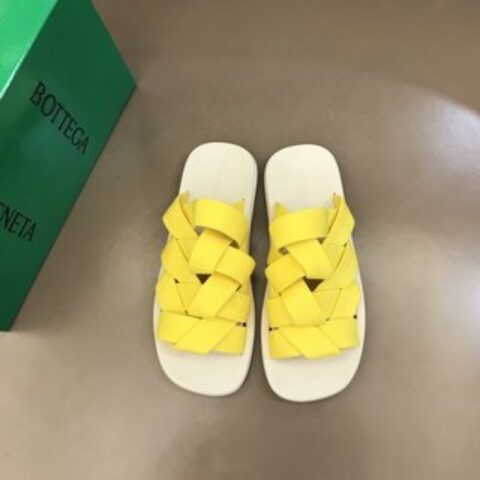 BV葆蝶家   进口纯棉原版织带材质春夏手工编织拖鞋