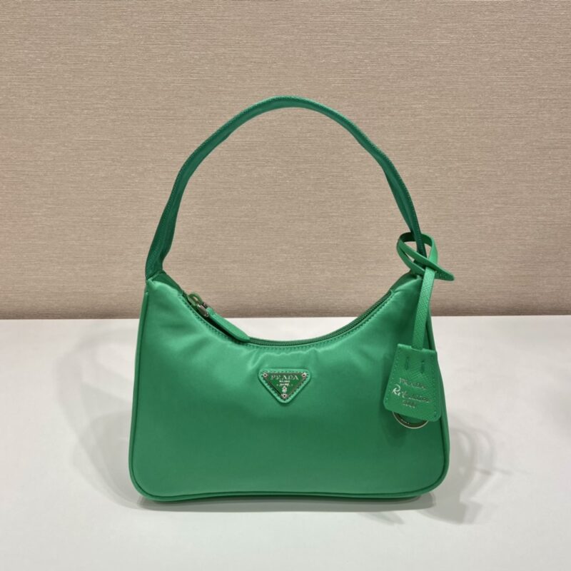 PRADA普拉达进口原厂降落伞布料月亮形中古包1NE515