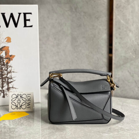 LOEWE罗意威 Mini Puzzle bag几何包 0338沥青灰18CM